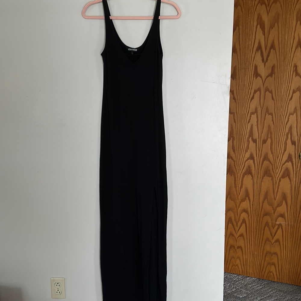 Express Knit Maxi Dress - Black - XS